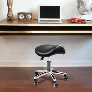 Ergonomic Saddle Stool/Professional Saddle Chair-Adjustable Stool with Wheels - Picture 1 of 10