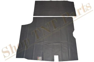 1966-67 Skylark Cutlass Trunk Mat Liner Gray Houndstooth Buick Fleece Vinyl - Foto 1 di 2