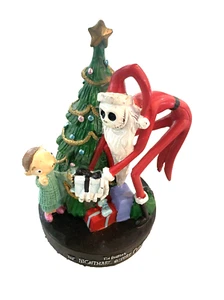 Disney Nightmare Before Christmas Babbo Natale Jack Skellington scena albero resina usato in ottime condizioni - Foto 1 di 6