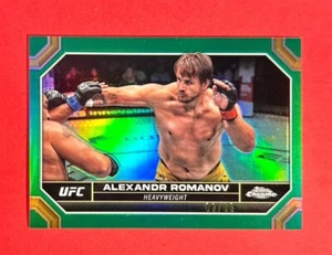Alexandr Romanov ~ 2024 Topps Chrome UFC ~ Green Refractor #'d 02/99 - Picture 1 of 2