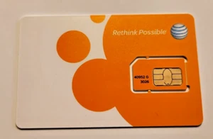 AT&T STANDARD MINI SIM Card 2FF • GSM 4G LTE SKU 40952 - Picture 1 of 2
