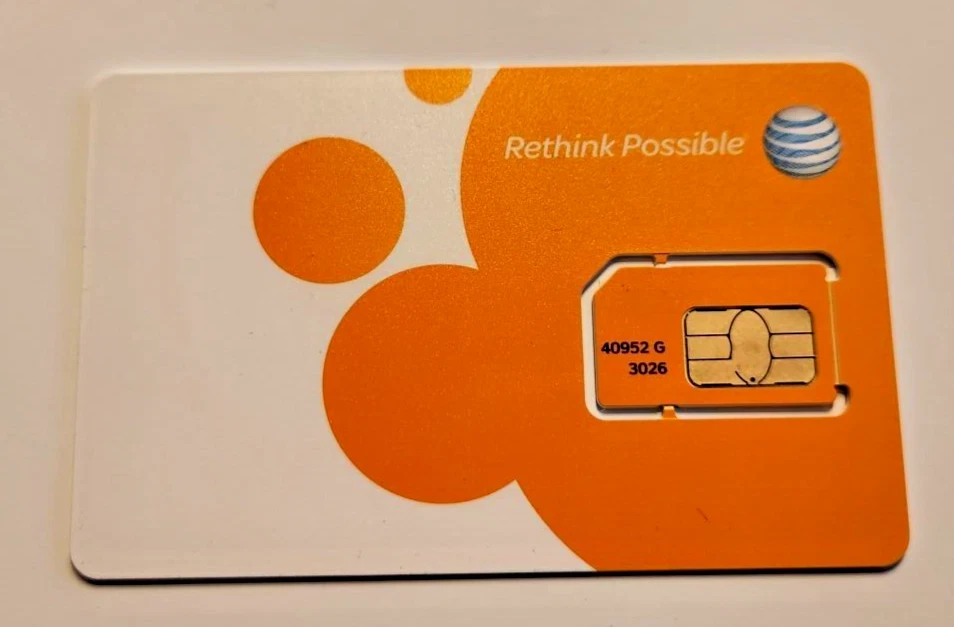 AT&T 4g Standard Size SIM Card Unactivated Replacement SKU 40952