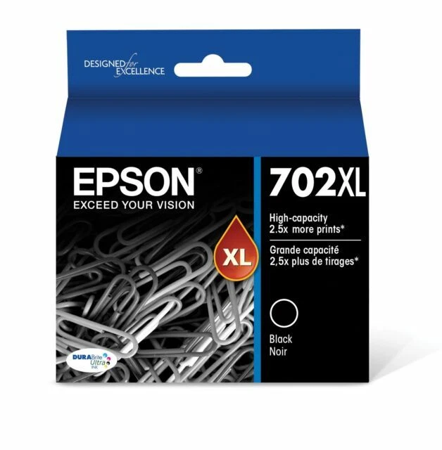 Epson T702XL120 DURABrite Ultra Black Ink Cartridge