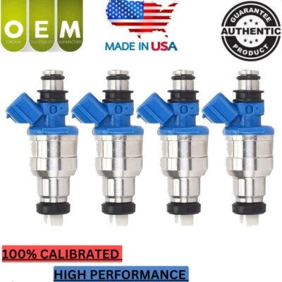 OEM DENSO 4x Fuel Injectors Fits 1995 Mazda MX-3 1.6L I4 #195500-1970 - Image 1 of 4
