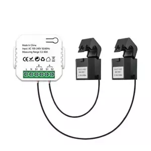 Medidor de energía inteligente WIFI 80A con 2 abrazaderas CT Smart Home Monitor de energía Potencia - Imagen 1 de 12