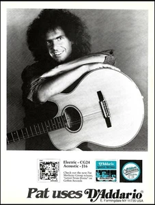 Pat Metheny 1989 D'Addario Akustikgitarre Saiten Werbung 8x11 Werbedruck - Bild 1 von 3