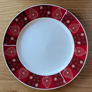 Royal Norfolk rot Paisley 10,5" Essteller Bandana Muster Bauernhaus Boho Chic - Bild 1 von 5