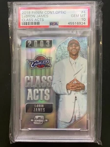 LeBron James 2018-19 Contenders Optic Class Acts Prizm Silver PSA10 - Picture 1 of 2