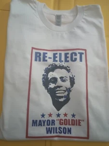 Herren T-Shirt L, "Re-Elect Mayor Goldie Wilson", From Back To The Future. - Bild 1 von 1