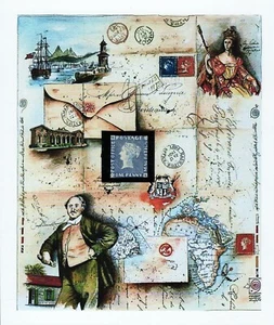 Die Blaue Mauritius 1847 Post OFFICE Queen Victoria. Reproduktion. - Bild 1 von 1