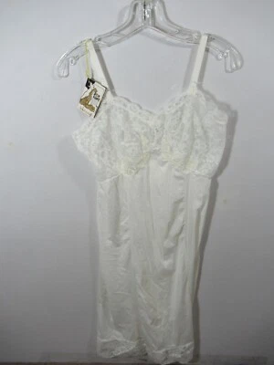 NUEVO Vestido Vintage Aristocraft by Superior Satén Sin Mangas Talla 36 Blanco Bon Suave Foto 1 de 4