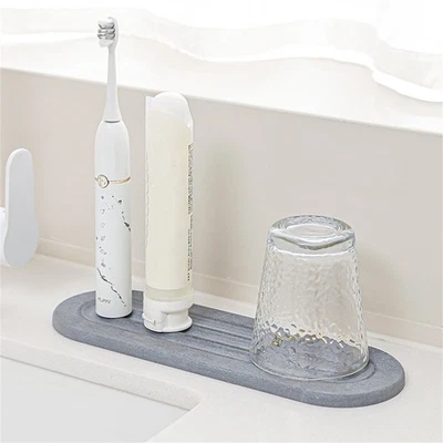 Elegant 3Pcs Diatomite Stone Trays for Moisture Control and Home Organization - Image 1 of 4
