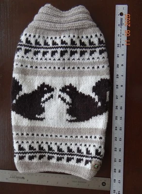CHILLY DOG TWIN SQUIRREL DOG SWEATER 100% HAND KNIT WOOL for SMALL DOGS - Image 1 of 4