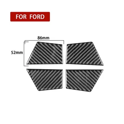 4x Carbon Fiber Car Interior Door Handle Bowl Panel Trims For Ford Edge 15-19 18 - Image 1 of 4