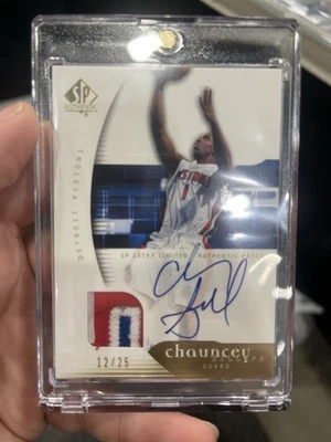 2005-06 SP Authentic #23 Chauncey Billups Limited Patched Autograph auto 12/25 - Image 1 of 4