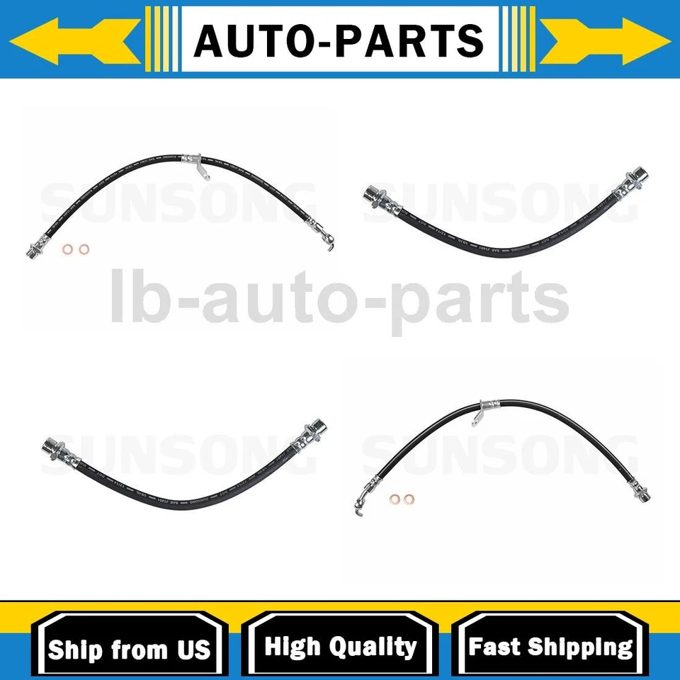 Línea de manguera de freno delantero y trasero Sunsong 4PCS para Toyota Sienna 3.0L 1998-2003 Foto 1 de 4