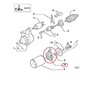 PORTASPAZZOLA MOTORINO AVVIAMENTO FIAT UNO - FIORINO ORIGINALE 9945959 - Picture 1 of 1