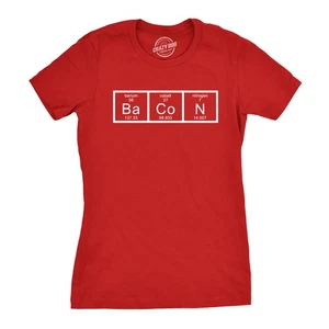 Camiseta de mujer Chemistry of Bacon divertida camiseta de mesa periódica para damas - Imagen 1 de 16