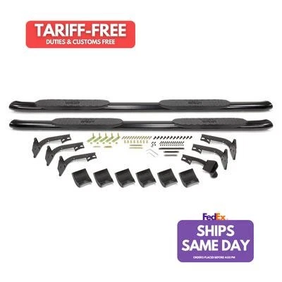 Westin 21-23565, 2 Pack Black Steel Pro Traxx 4In Step Bar Fits 09- Dodge Crew C - Image 1 of 4