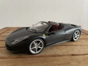 Hot Wheels Elite Ferrari 458 Spider Nero Opaco/Black con scatola originale 1:18 - Foto 1 di 8