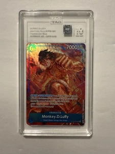 One Piece Paramount War Monkey D Luffy 2022 etiqueta 10 OP02-062 SR gema como nueva - Imagen 1 de 10