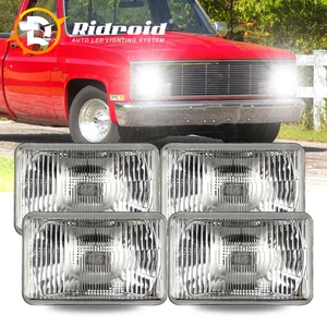 4PCS 4x6" LED Headlights KIT For Chevrolet C10 C20 C30 K10 K20 1980-1986 Pickup - Picture 1 of 20