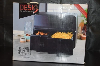 DESKI Heißluft Fritteuse 9,0 L 2200W Schwarz Neu Inkl. Rechnung - Bild 1 von 3