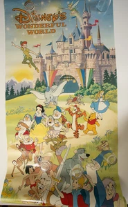 Disney's Wonderful World Poster (PSTR-Y24/JSF6) 1987 Door Size 76"x26" One Stop - Picture 1 of 13