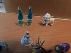 Vtg 1:12 Dollhouse Miniature 10 pcs. Animal. Figures Wine + More Look