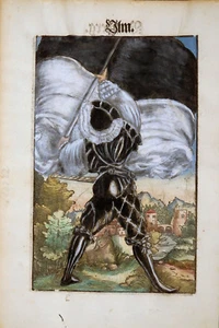 ILOGRAFIA BAMBERGA ULM KÖBEL STEMMA LIBRO SBANDIERATORE KALLENBERG 1579 - Foto 1 di 2