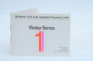 Vivitar 35-70mm f2.8 Lens Manual - Picture 1 of 1