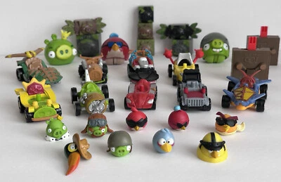 Angry Birds Go Jenga Game Terence Bubbles Chuck + Kart Racer Lot Removable Heads - Image 1 of 4