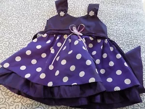 Lila Kleid mit weißen Tupfen ~ Größe 24 Monate - Bild 1 von 1
