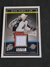 2003-04 PACIFIC QUEST FOR THE CUP RICK NASH #7 #ed 510/925 GAME WORN JERSEY