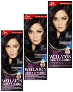 Wella Wellaton intensive hair dye cream 1/0 Blue-black 3 Box - Picture 1 of 1