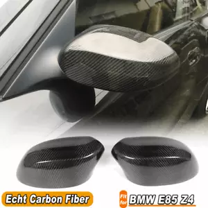 Tapas de espejo retrovisor exterior Mirror Cover Cap para BMW Z4 E85 2002-08 Add-on Carbon - Imagen 1 de 9