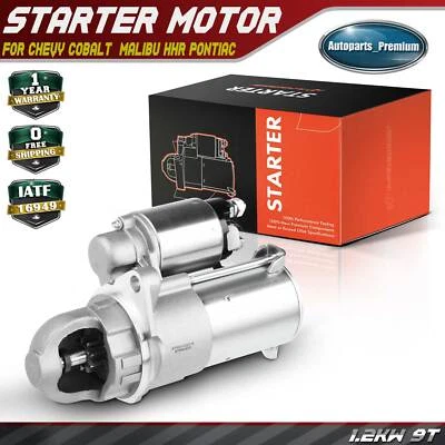Starter Motor for Chevrolet Cobalt  Malibu HHR Pontiac Saturn Ion 1.2KW 12V 9T - Image 1 of 4