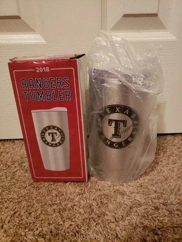 Texas Rangers Tumbler, Team Giveaway, New In A Box, Nice Collectible, MLB Cover