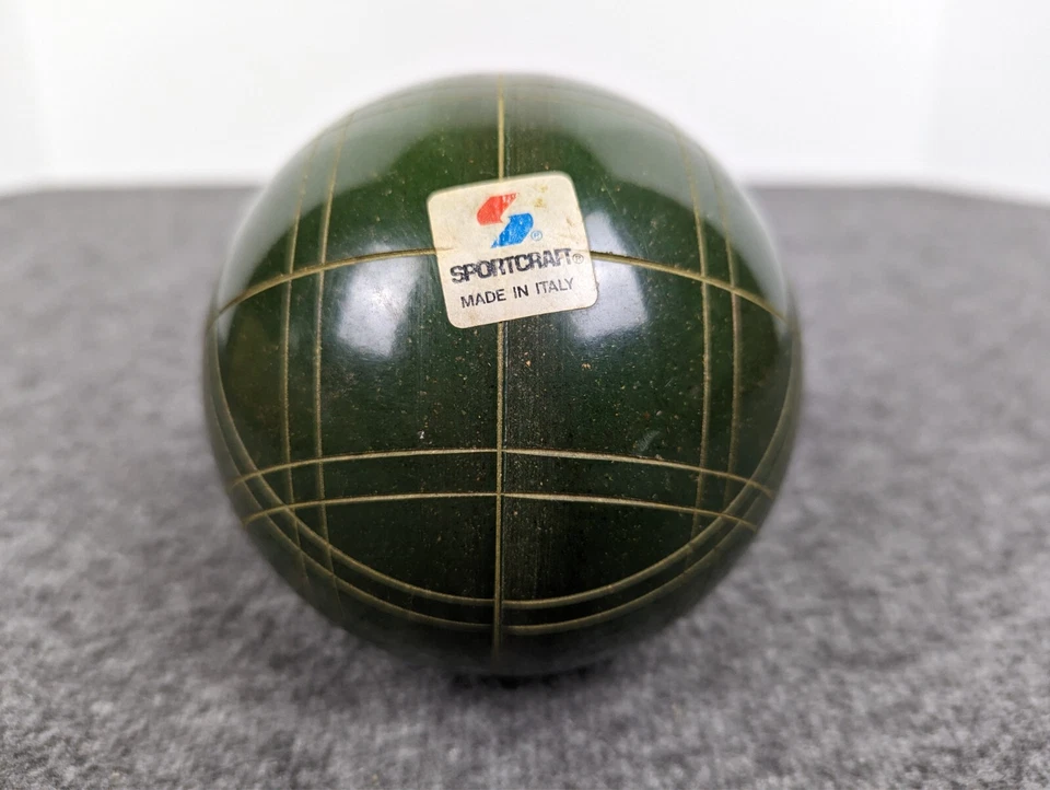 Sportcraft Green Geometric Bocce Ball Replacement 4.5" 113 mm Petanque Boules - Image 1 of 1