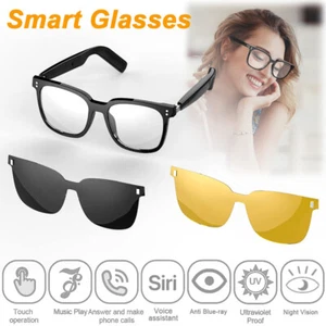 Gafas de sol inteligentes HD gafas de visión nocturna Bluetooth auriculares llamadas música auriculares - Imagen 1 de 18