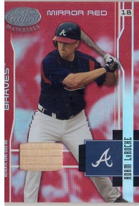2003 Leaf Cert. Materials Mirror Red Materials Baseball Card #15 Adam LaRoche