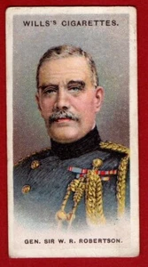 WILLS 1917 ALLIED ARMY LEADERS Single card No 22 GEN SIR W.R.ROBERTSON K.C.B - Picture 1 of 2