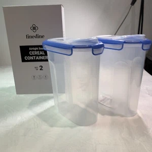 Finedine 2 Extra-Large Cereal Storage Containers Silicone Locking Lids 2x 4.5L - Picture 1 of 5