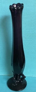 "Florero oscilante Dugan Diamond Amatista Ramita 7 1/2"" vidrio púrpura brote florero" - Imagen 1 de 12