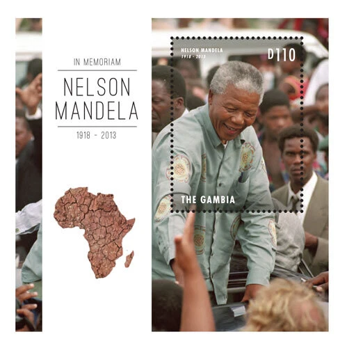 Gambia 2013 - President Nelson Mandela - Souvenir Sheet - Scott #3546 - MNH - Image 1 of 1