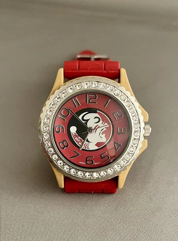 Florida State Seminoles Womens Rhinestone Fashion Casual Silicone Watch NCAA New Cover