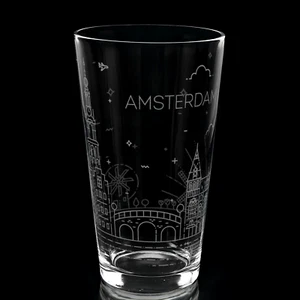 AMSTERDAM SKYLINE Pint Glass - Picture 1 of 6