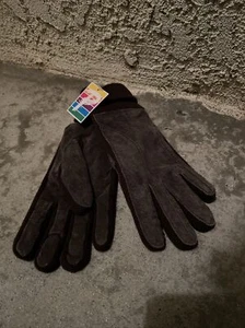 PARIS ACCESSOIRES BRAUNE LEDERHANDSCHUHE GRÖSSE MEDIUM DAMEN - Bild 1 von 3