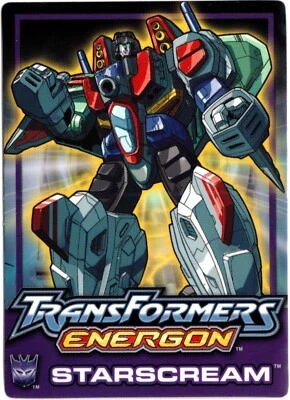 Transformers Energon Starscream Stats Trading Card Hasbro 2003 - Image 1 of 2