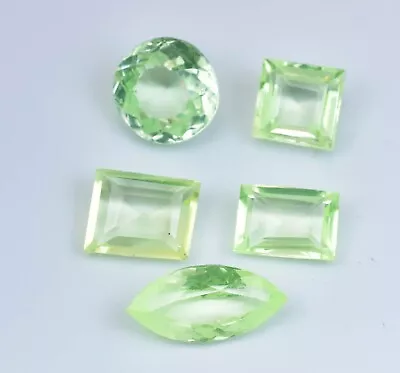 5 Stück Umwerfend Natürlich Apfelgrün Peridot 25.80 Karat AAA + Lose Edelstein - Bild 1 von 4